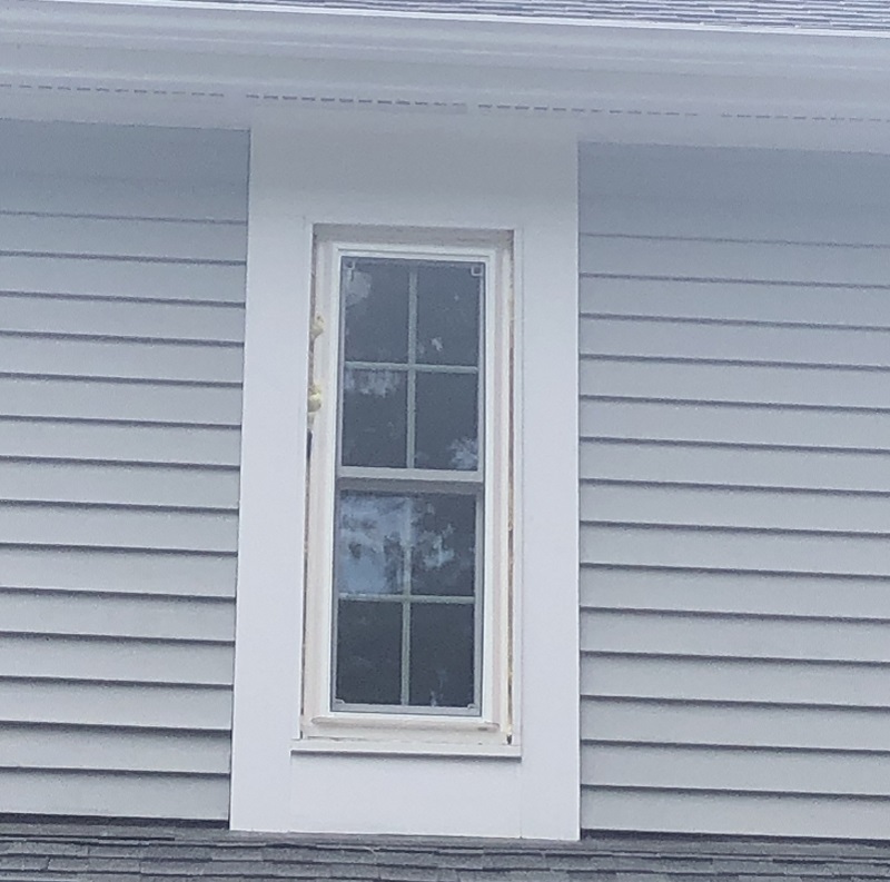 Foam around the window to protect from harsh weather